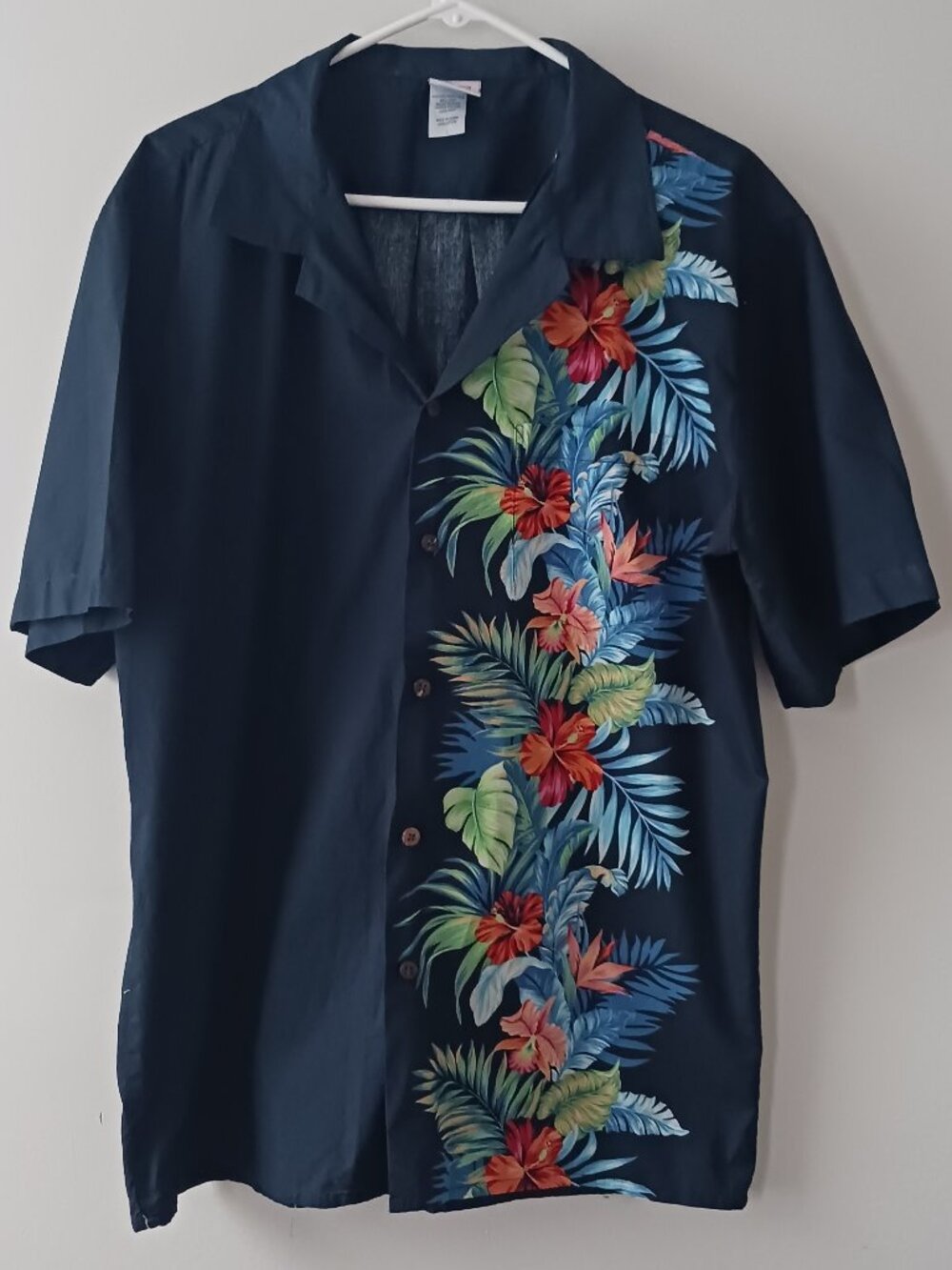 Mens Hawaiian Hangover Casual Shirt Floral Aloha Tropical Resortwear Size Large